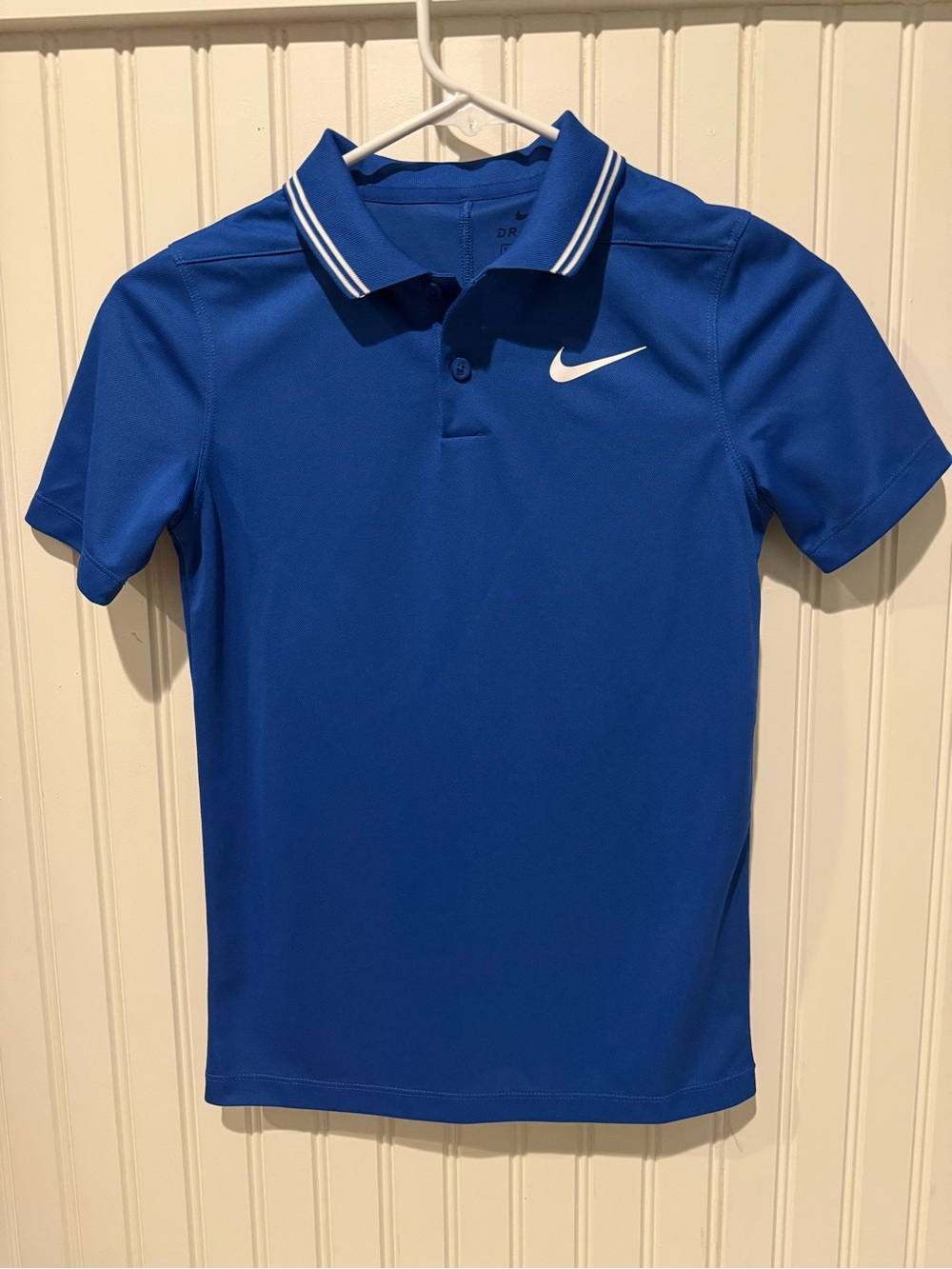 Nike Boys' Royal Blue Dri-FIT Polo with White Swoosh
